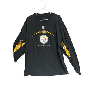 Reebok men’s 2XL Steelers NFL long sleeve shirt black with gold